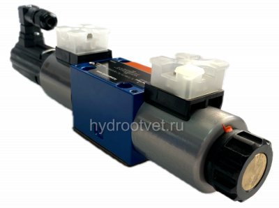 4WRE6E1-16-2X/G24K4/V - Пропорциональный распределитель с обратной связью по положению золотника без встроенной электроники Ду6, номинальный расход 16 л/мин, схема E1-