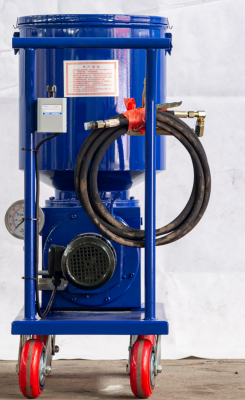 DRBZ5-P235Z - Станция смазки электрическая для двухлинейных систем, рабочее давление до 400 бар, подача 235 мл/мин, мощность двигателя 1,5 кВт, объем бака 30 литров; тип станции - Станция на тележке одиночная